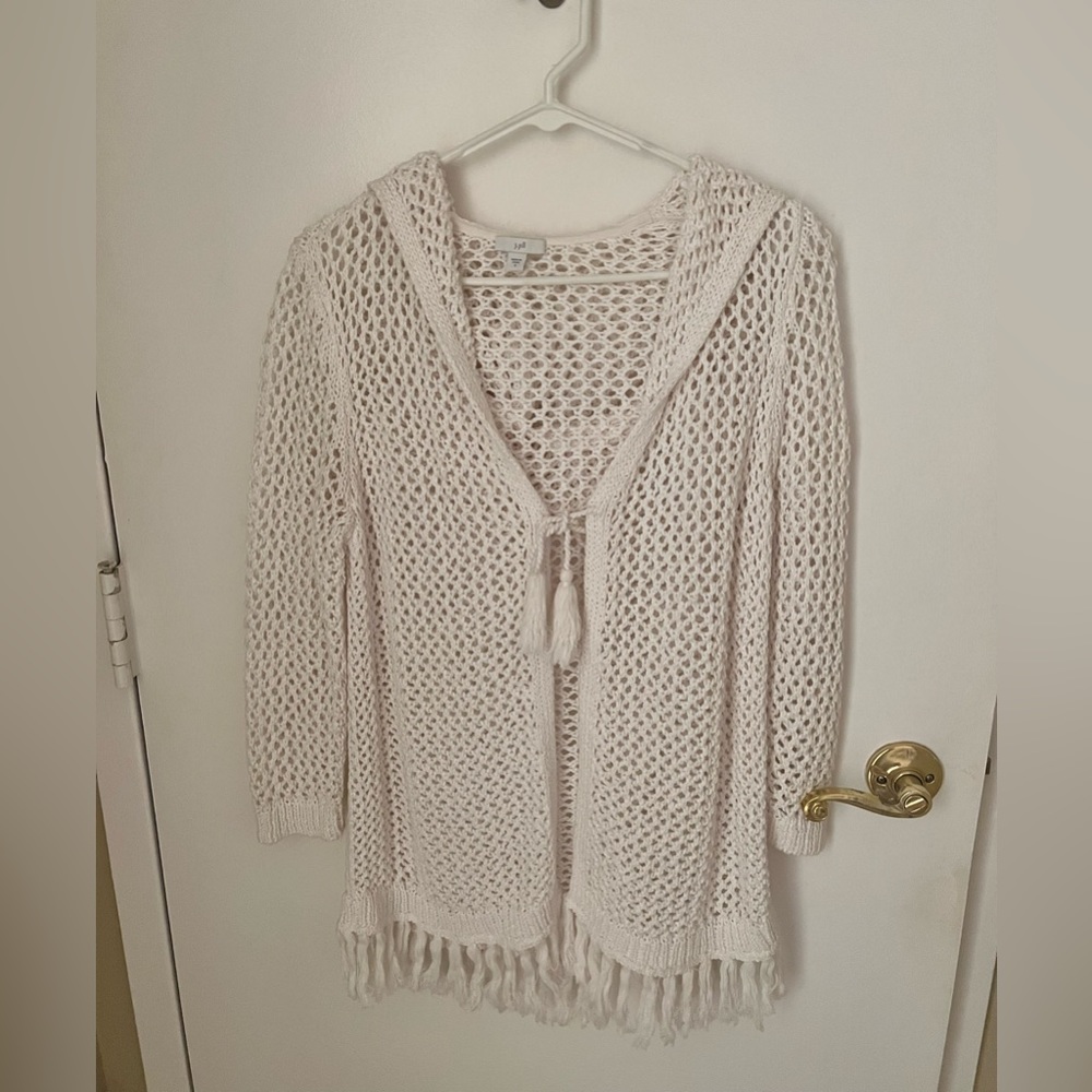 J Jill crochet cardigan